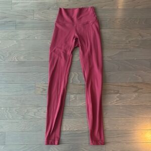 High-Waisted Burgundy Leggings